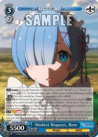 Modest Request Rem (Re:ZERO) — Weiss Schwarz Card Value