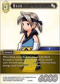 Monk (Opus XIV: Crystal Abyss) — Final Fantasy TCG Card Value