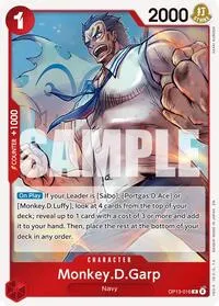 MonkeyDGarp (Carrying On His Will) — One Piece Card Game Card Value