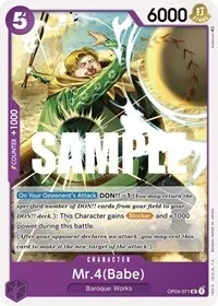 Mr4 Babe (Kingdoms of Intrigue) — One Piece Card Game Card Value