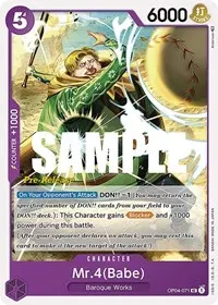 Mr4 Babe (Kingdoms of Intrigue Pre-Release Cards)