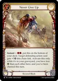 Never Give Up (Super Slam) — Flesh & Blood TCG Card Value