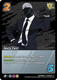 Nice Try (UniVersus: My Hero Academia Promo Cards) — UniVersus Card Value