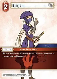 Ninja Fire (Opus V) — Final Fantasy TCG Card Value