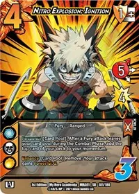 Nitro Explosion Ignition (UniVersus: My Hero Academia) — UniVersus Card Value
