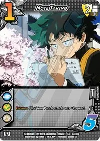 Note Taking (UniVersus: My Hero Academia)