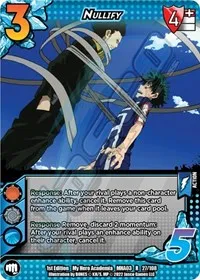 Nullify (UniVersus: My Hero Academia: Heroes Clash) — UniVersus Card Value
