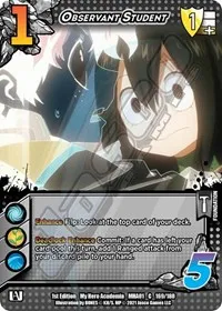 Observant Student (UniVersus: My Hero Academia) — UniVersus Card Value