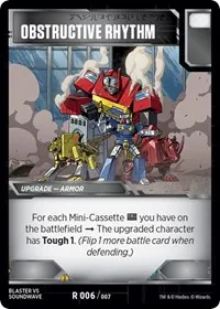 Obstructive Rhythm (Blaster VS Soundwave Box Set) — Transformers TCG Card Value