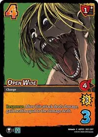 Open Wide (Attack on Titan: Battle for Humanity) — UniVersus Card Value