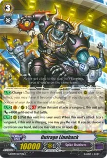 Outrage Lineback (G-BT09: Divine Dragon Caper)