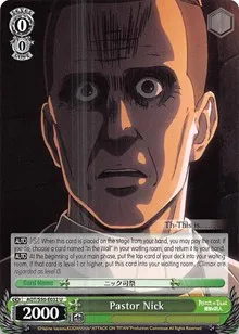 Pastor Nick (Attack on Titan Vol. 2) — Weiss Schwarz Card Value