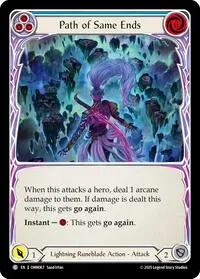 Path of Same Ends Blue (Omens of the Third Age) — Flesh & Blood TCG Card Value