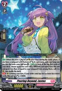 Peering Beyond Lestes (DZ-LBT01: Lyrical Monasterio Sparkling Stars!) — Cardfight Vanguard Card Value