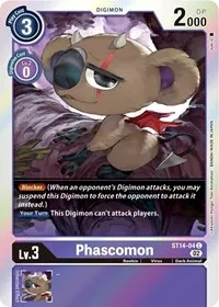 Phascomon (Starter Deck 14: Beelzemon Advanced Deck Set) — Digimon Card Game Card Value