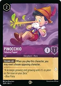 Pinocchio Talkative Puppet (Disney Lorcana Promo Cards)