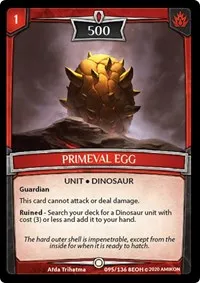 Primeval Egg (Echoes of Hokken) — Argent Saga TCG Card Value