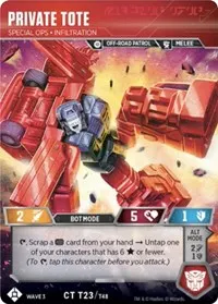 Private Tote Special Ops Infiltration (War for Cybertron: Siege I)