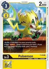 Pulsemon P 028 (Digimon Promotion Cards) — Digimon Card Game Card Value