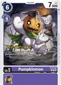 Pumpkinmon (Starter Deck 16: Wolf of Friendship Pre-Release Cards)