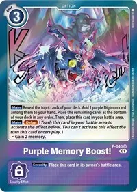 Purple Memory Boost (Digimon Promotion Cards)