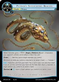 Pythons Suffocating Bracers (Descent into the Raven's Catacombs) — Force of Will Card Value