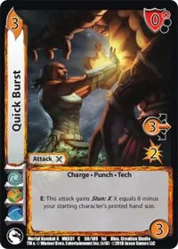 Quick Burst (Mortal Kombat X) — UniVersus Card Value