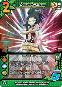 Quick Creation (UniVersus: My Hero Academia)