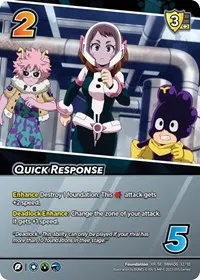 Quick Response XR (UniVersus: My Hero Academia: Jet Burn)