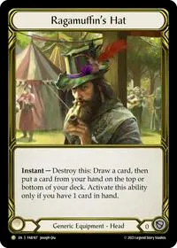 Ragamuffins Hat Golden FAB187 (Flesh and Blood: Promo Cards)