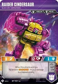 Raider Cindersaur Black Ops Demolitions (War for Cybertron: Siege I)