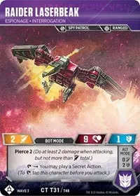 Raider Laserbeak Espionage Interrogation (War for Cybertron: Siege I)