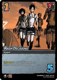 Rash Decisions (Attack on Titan: Battle for Humanity)