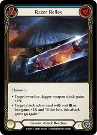 Razor Reflex Blue (Welcome to Rathe) — Flesh & Blood TCG Card Value