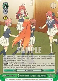 Reason For Transferring Schools SR (The Quintessential Quintuplets Movie)