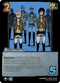 Reconsider (Attack on Titan: Battle for Humanity) — UniVersus Card Value