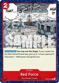 Red Force (Emperors in the New World: 2nd Anniversary Tournament Cards) — One Piece Card Game Card Value