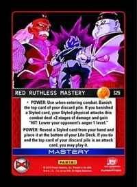 Red Ruthless Mastery Rainbow Parallel Foil (Panini: Evolution) — Dragon Ball Z TCG Card Value