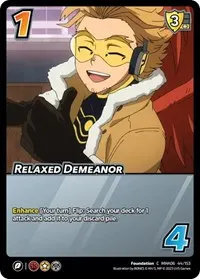 Relaxed Demeanor (UniVersus: My Hero Academia: Jet Burn)