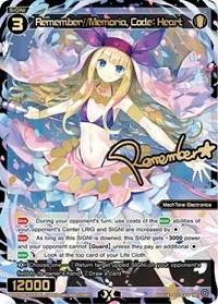 Remember Memoria Code Heart SRP (Welcome Back Diva -selector-) — WIXOSS Card Value