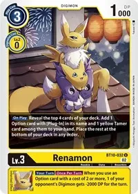 Renamon (Xros Encounter) — Digimon Card Game Card Value
