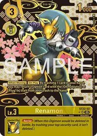 Renamon Rare Pull (Starter Deck 22: Amethyst Mandala Advanced Deck Set)