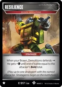 Resilence (Titan Masters Attack) — Transformers TCG Card Value