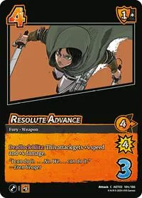 Resolute Advance (Attack On Titan: Origins of Power) — UniVersus Card Value