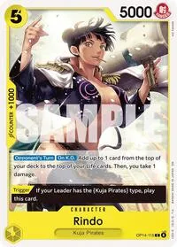 Rindo (The Azure Sea's Seven) — One Piece Card Game Card Value
