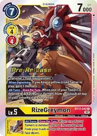 RizeGreymon (Across Time Pre-Release Cards)