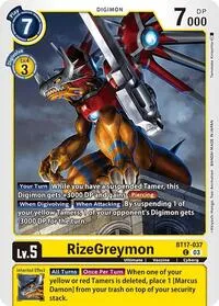 RizeGreymon (Secret Crisis) — Digimon Card Game Card Value