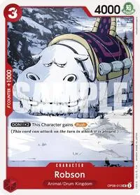 Robson (Two Legends) — One Piece Card Game Card Value