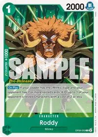 Roddy (Two Legends Pre-Release Cards) — One Piece Card Game Card Value