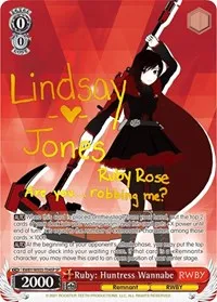 Ruby Huntress Wannabe SP (RWBY) — Weiss Schwarz Card Value